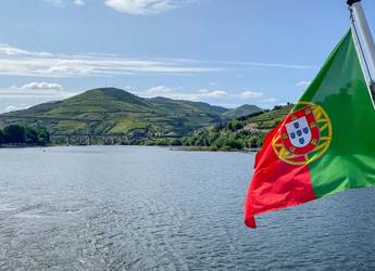 Portugal flag on the water