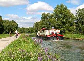 Canal and barge Canal and barge