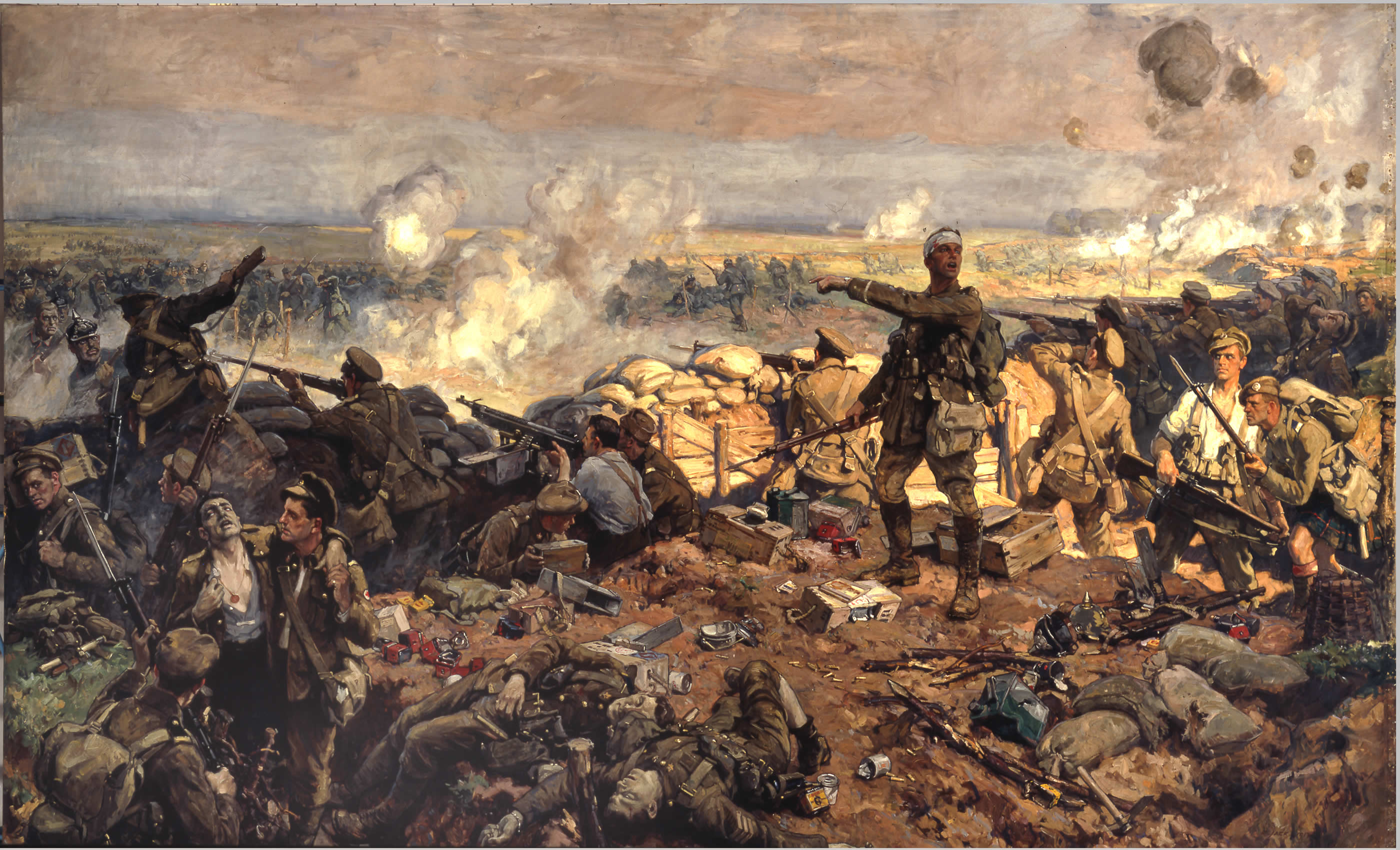 Painting of battle of Ypres