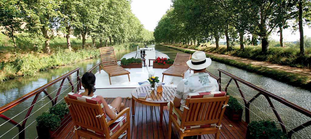 Barge on a canal