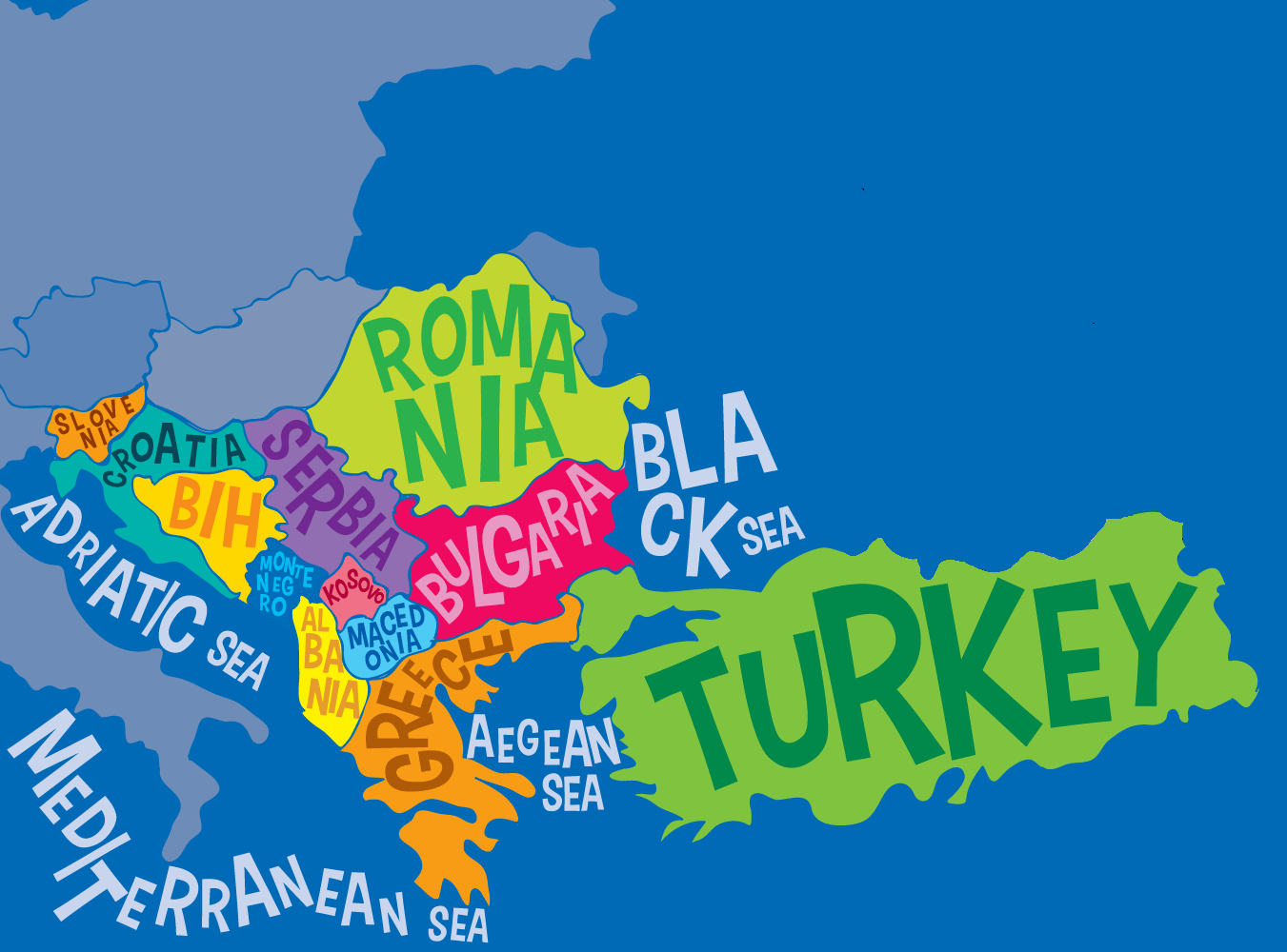 Tours in Europe - Balkans map